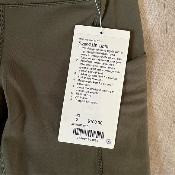 lululemon speed up tight - evergreen - Picture 3 of 11